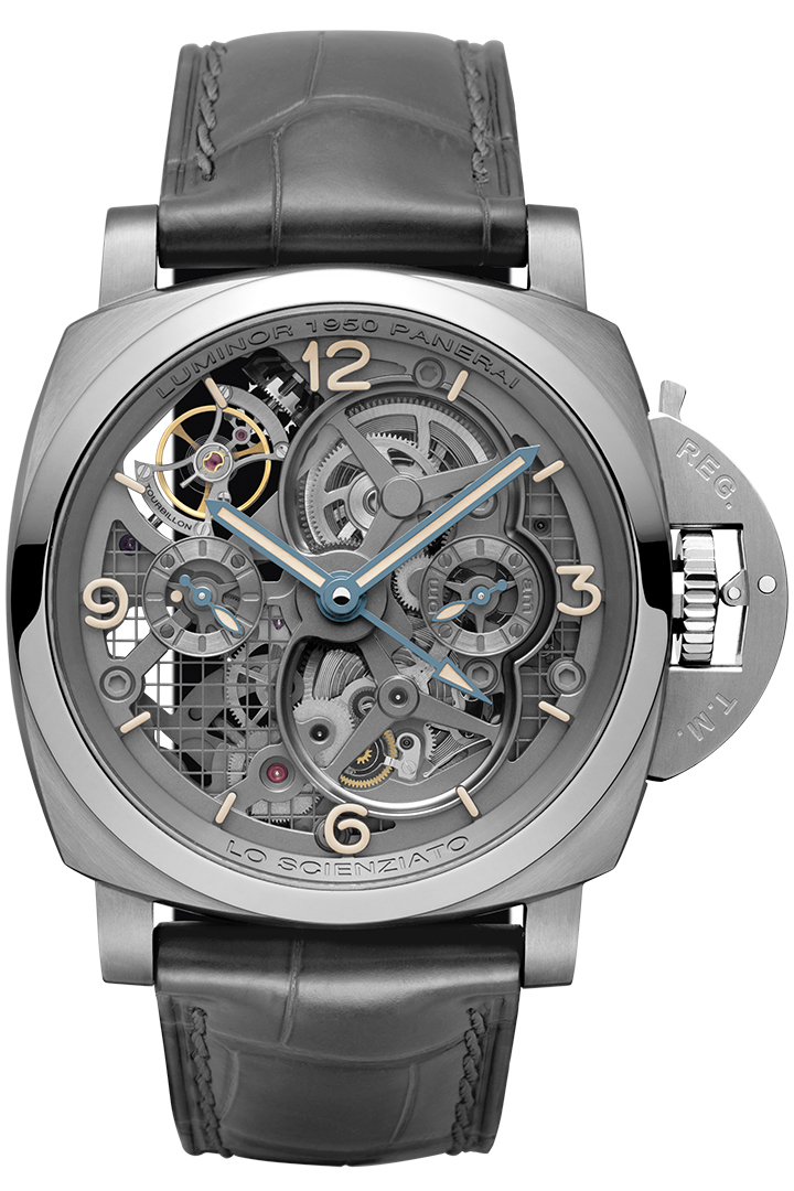 Lo Scienziato Luminor 1950 Tourbillon GMT Titanio