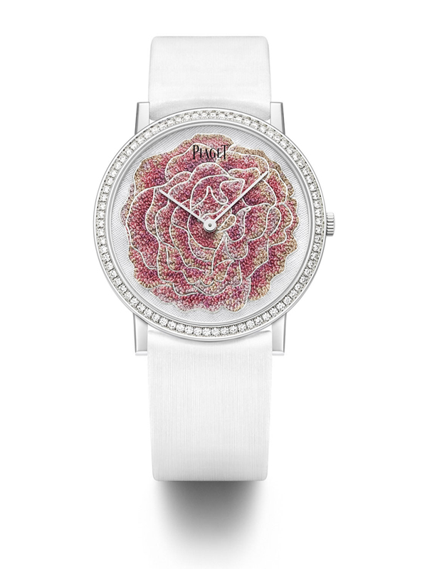 Altiplano 玫瑰刺繡腕錶