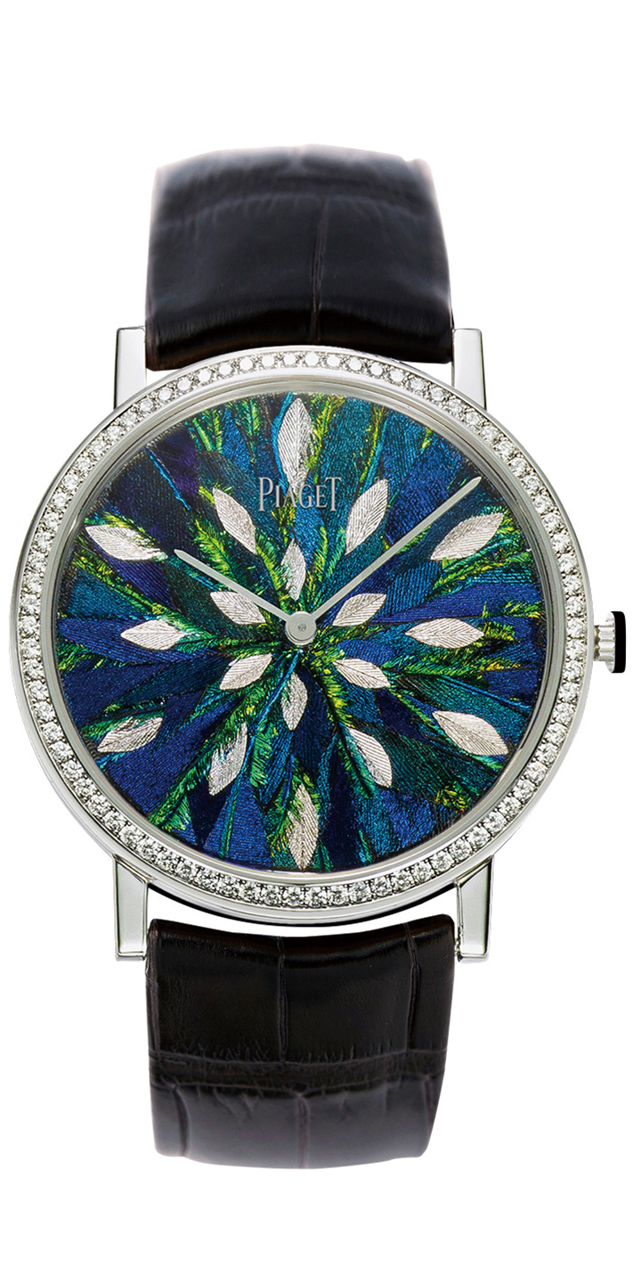 Altiplano 羽毛細工鑲嵌腕錶