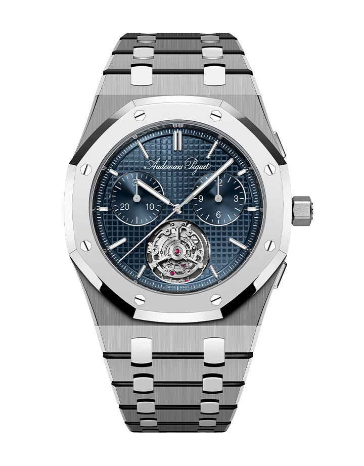 皇家橡樹系列「Jumbo」超薄自動上鍊飛行陀飛輪計時碼錶RD#5「150週年」紀念款