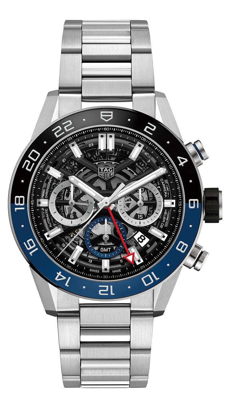 Carrera Heuer 02 GMT兩地時間計時碼錶