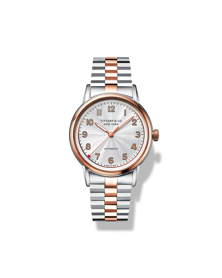 CT60 18K玫瑰金與不鏽鋼大三針女錶