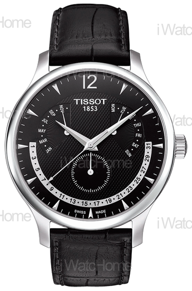 TISSOT Tradition經典系列萬年曆腕錶