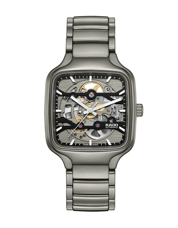 真我方型系列電漿高科技陶瓷鏤空自動腕錶