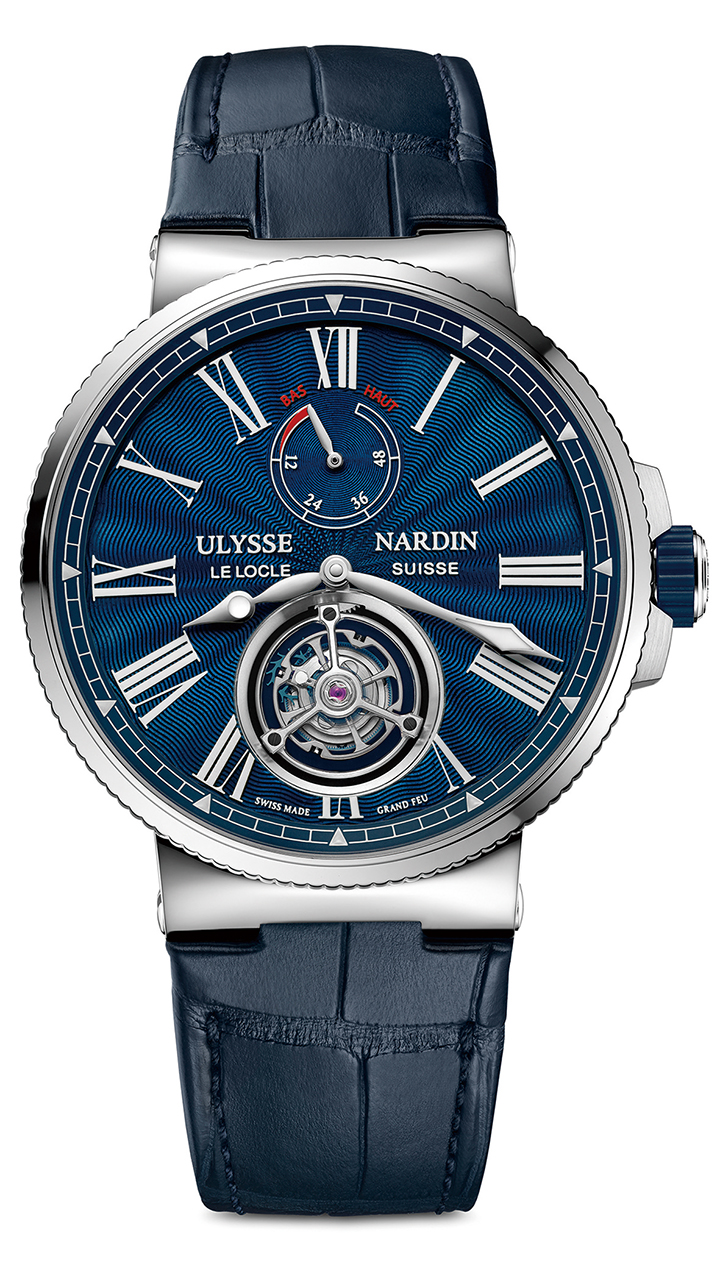 Marine航海藍面大明火琺瑯陀飛輪