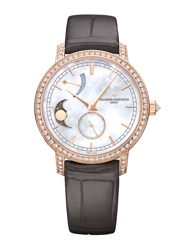 Traditionnelle月相動力儲存小型號腕錶