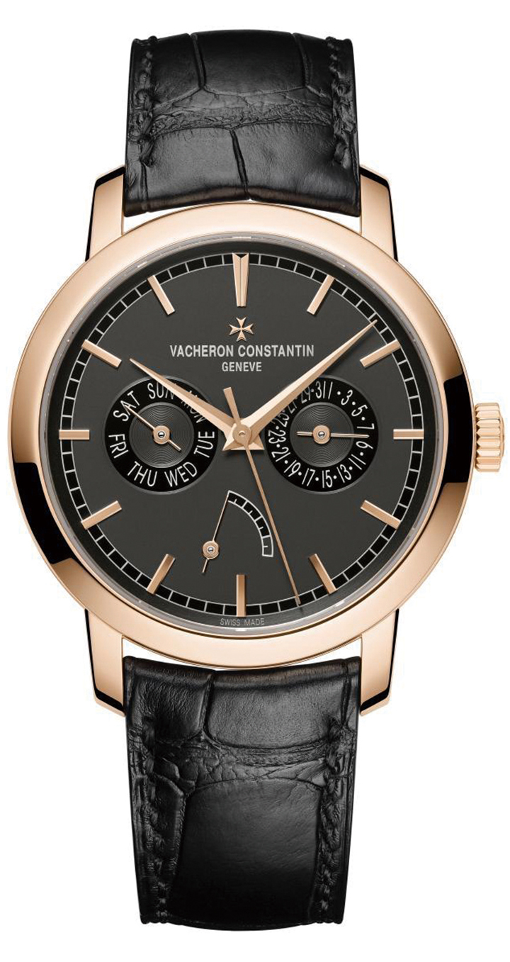 Traditionnelle 星期日期動力儲存腕錶