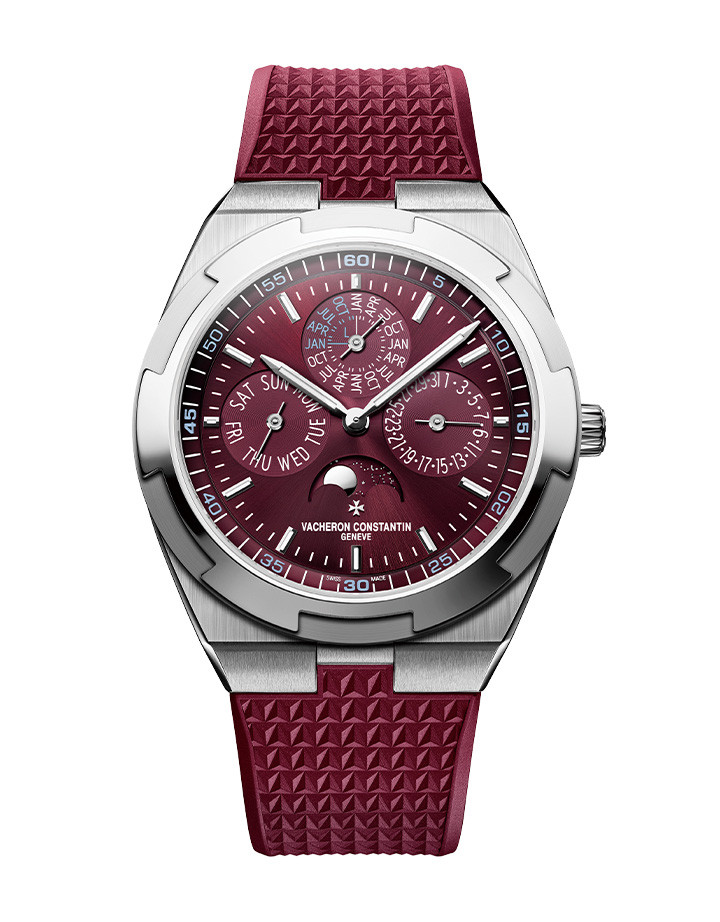 Overseas超薄萬年曆腕錶―白金款