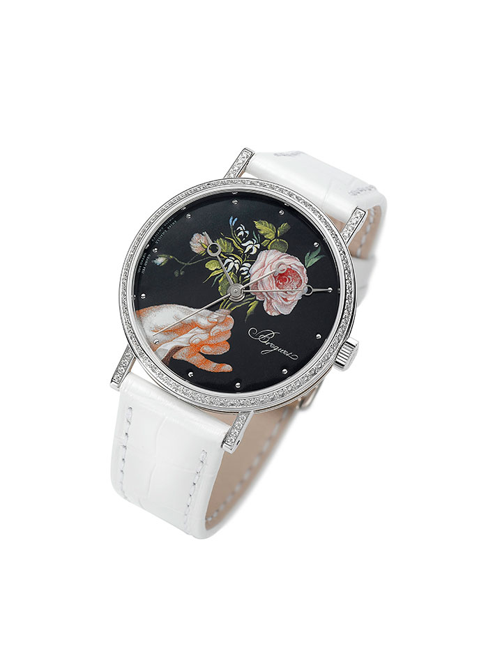 Classique 9078凡爾賽玫瑰琺瑯面盤腕錶