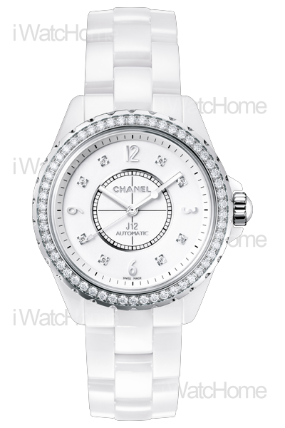 J12 白色細鑽石錶圈腕錶