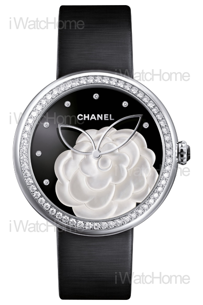 Mademoiselle Prive腕錶－珍珠母貝山茶花錶面