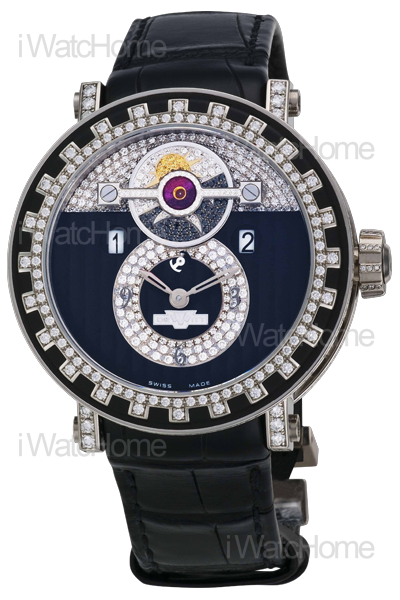 DEWITT Academia GMT 3兩地時間仕女鑽錶