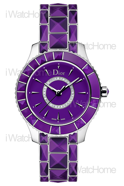 DIOR Christal 紫色藍寶石錶盤鑲鑽腕錶