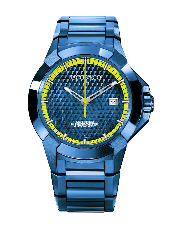 Epic X Sport Blue PVD Steel & Neon Yellow
