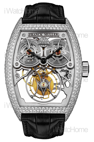 FRANCK MULLER Giga 鏤空陀飛輪鑽錶