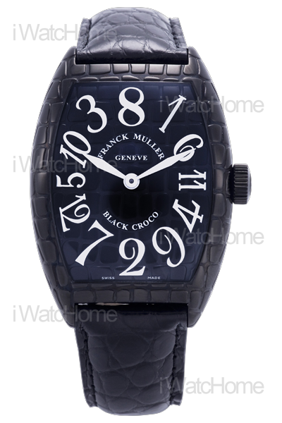 FRANCK MULLER Black Croco Crazy Hours 瘋狂跳時腕錶