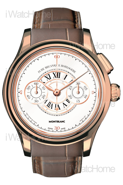 Villeret 1858大明火內填琺瑯計時腕錶