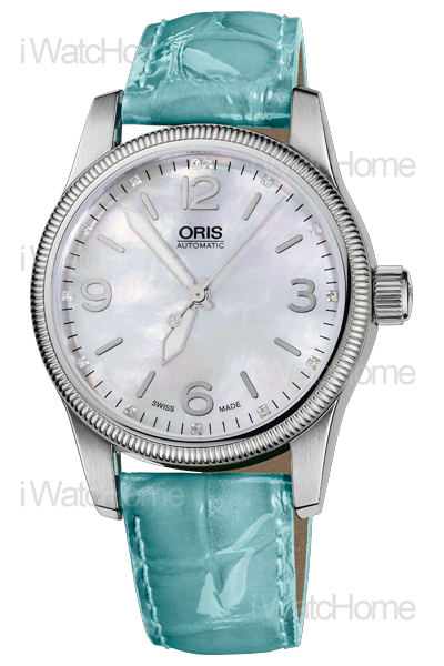 ORIS 大錶冠仕女鑽錶（馬卡龍綠）