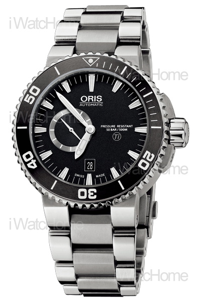 ORIS Aquis鈦合金小秒盤日期錶