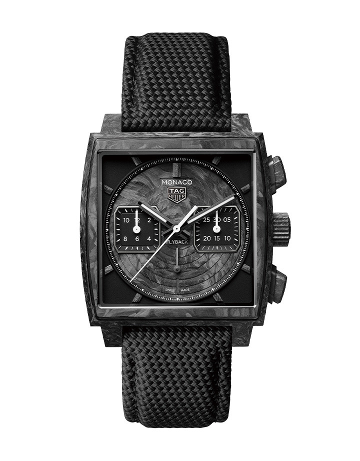 Monaco TH-Carbonspring前衛碳游絲飛返計時腕錶