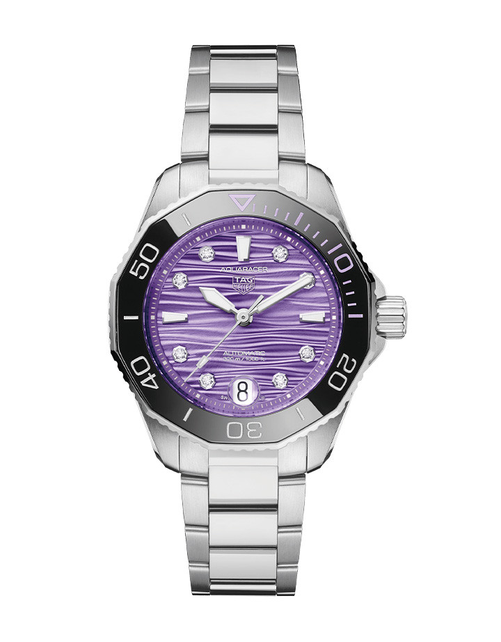 Aquaracer Professional 300日期腕錶珊瑚紫面