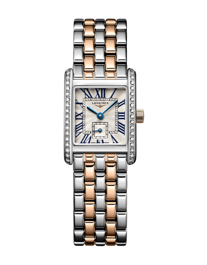 迷你多情系列18K雙金鑲鑽腕錶