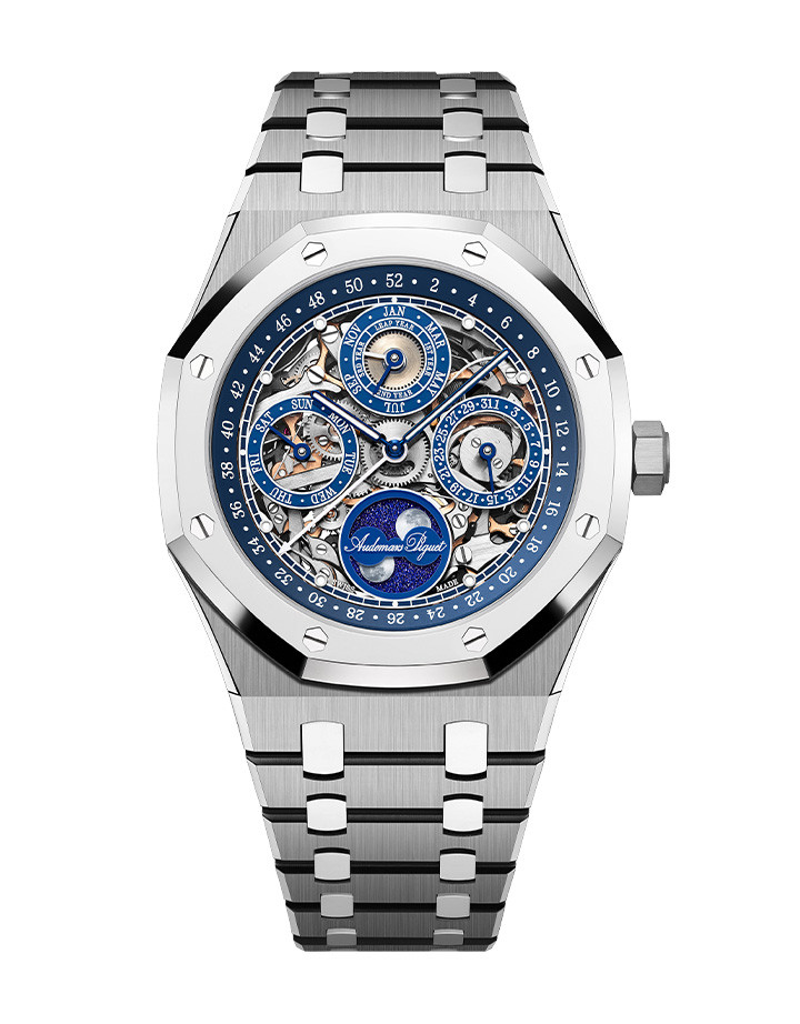 皇家橡樹系列萬年曆「150週年」鏤空腕錶