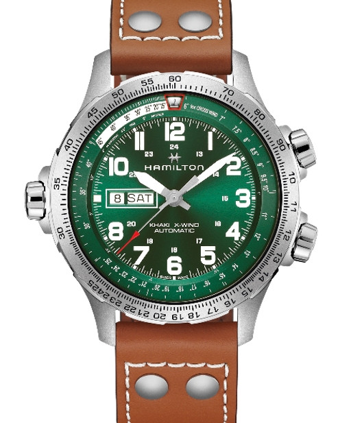 卡其空軍系列 X-Wind 日期星期自動腕錶